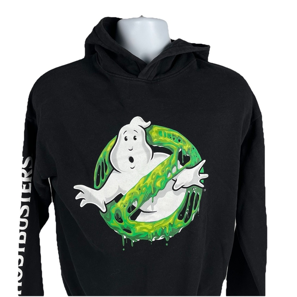 Official Ghostbusters H&M Slimer Logo Pull Over Hoodie 16-18Y Glow In The Dark
